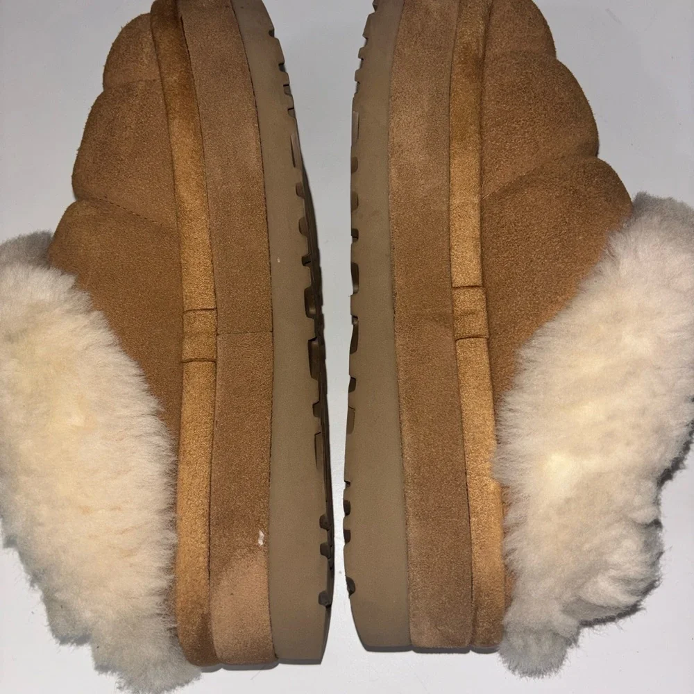 UGG Tazzlita Women's Chestnut Platform Slippers Shoes Size 9 - Picture 6 of 7